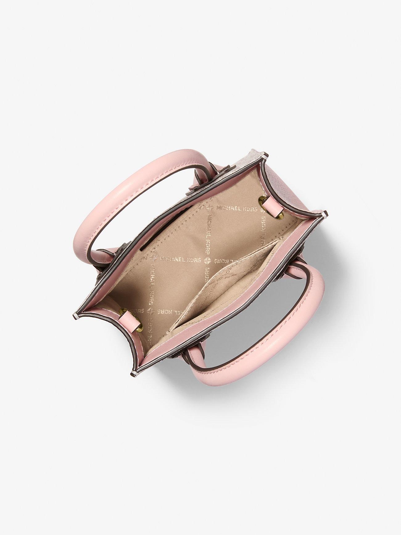 Michael Kors Mercer XS NS Shopper Crossbody in Signature Powder Blush Multi - Image 2