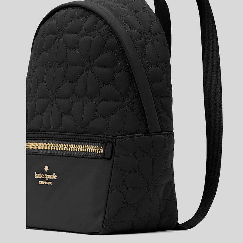 Kate Spade Spade Flower Quilted Fabric Small Backpack Black KK158 - Image 2