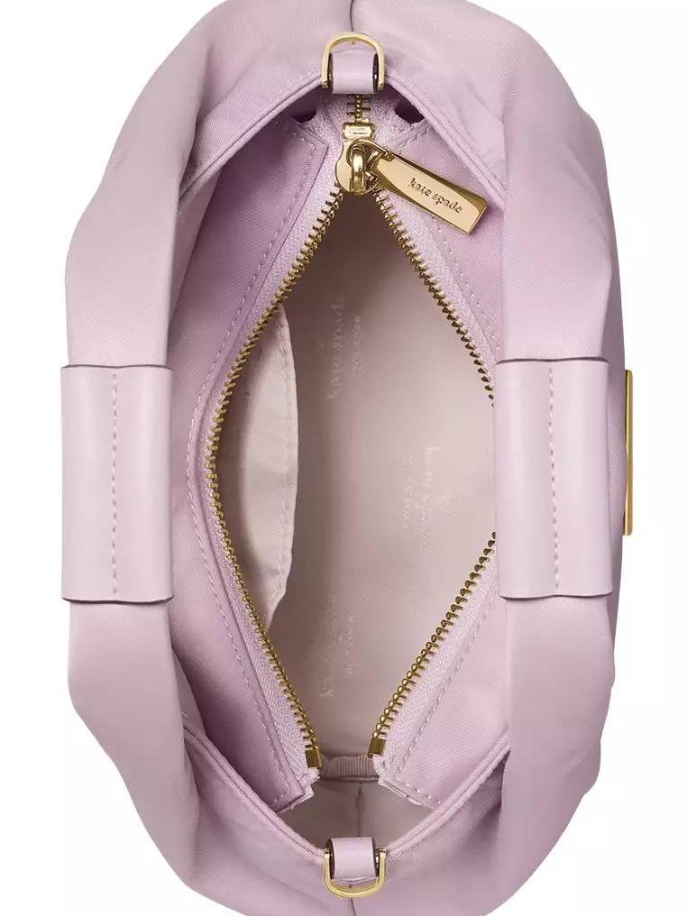 Kate Spade Carter Nylon Small Pleated Crossbody in Lavender Smoke - Image 3