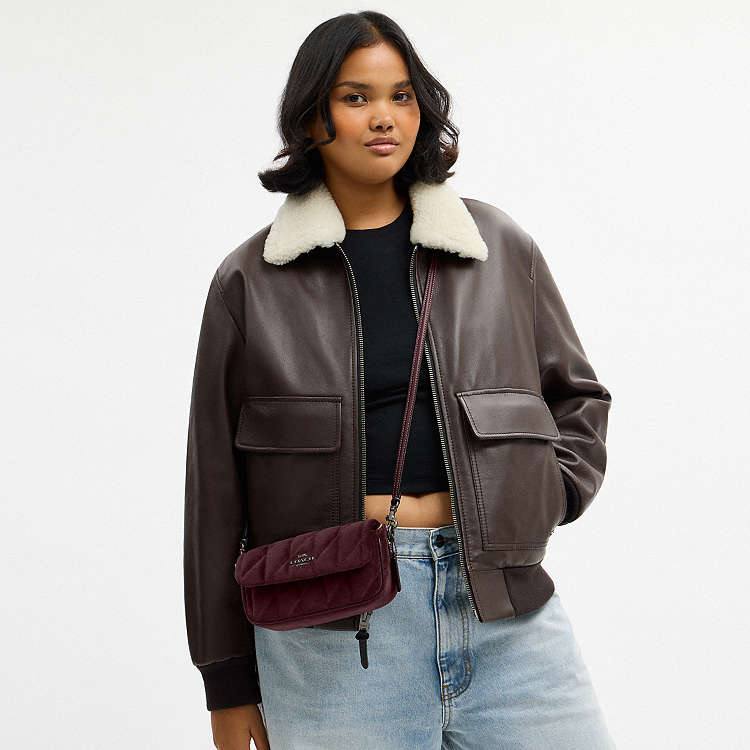 Coach Hailey Flap Crossbody in Velvet Burgundy - Image 2