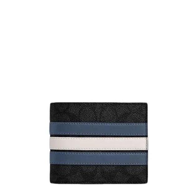 Coach 3 in 1 Signature Varsity Wallet In Charcoal Denim Chalk - Image 3