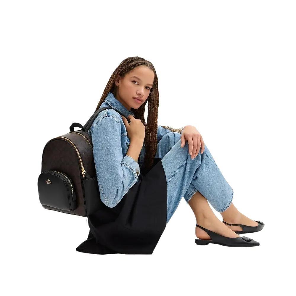 Coach Court Medium Backpack In Black - Image 6