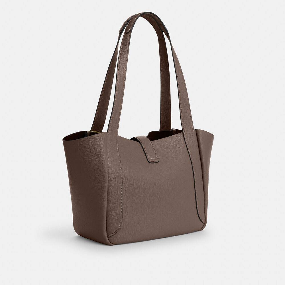 Coach Hadley Turnlock Tote Bag in Dark Stone CAL17 - Image 2