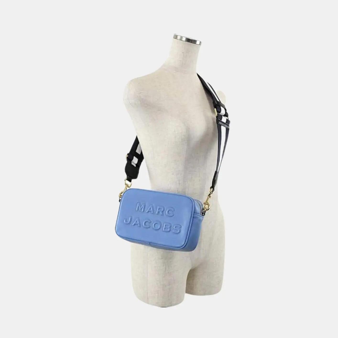 Marc Jacobs Flash Leather Crossbody Bag In Aquaria - Adjustable Crossbody Strap, Inside Zip Pocket, Canvas - Image 5