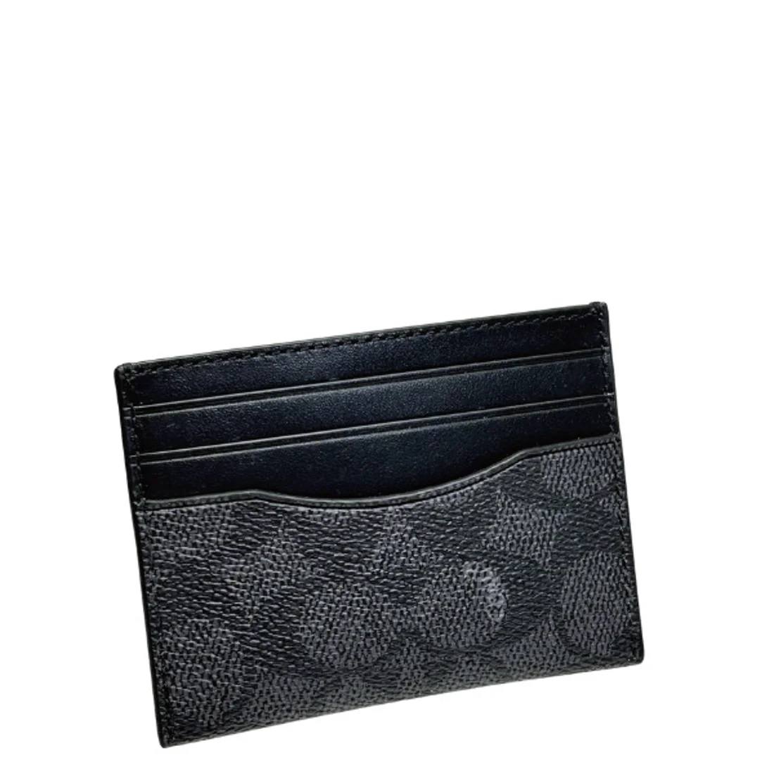 Coach Boxed Card Case And Belt Set In Signature Canvas Charcoal Black - Image 5