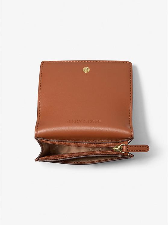 Michael Kors Carson Small Flap Pebbled Leather Wallet in Luggage - Image 3