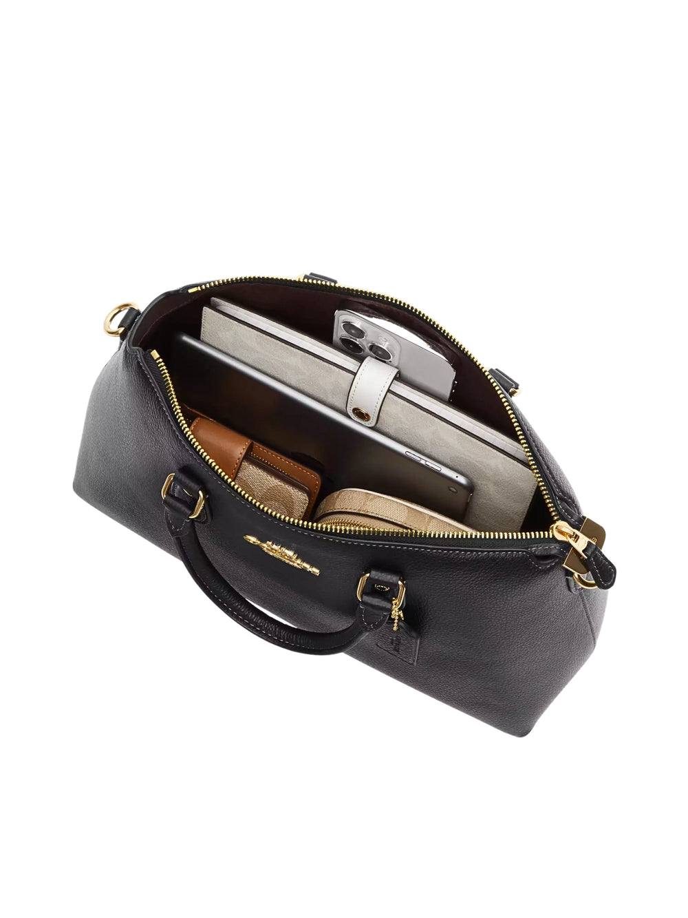 Coach Georgia Satchel in Black - Image 3