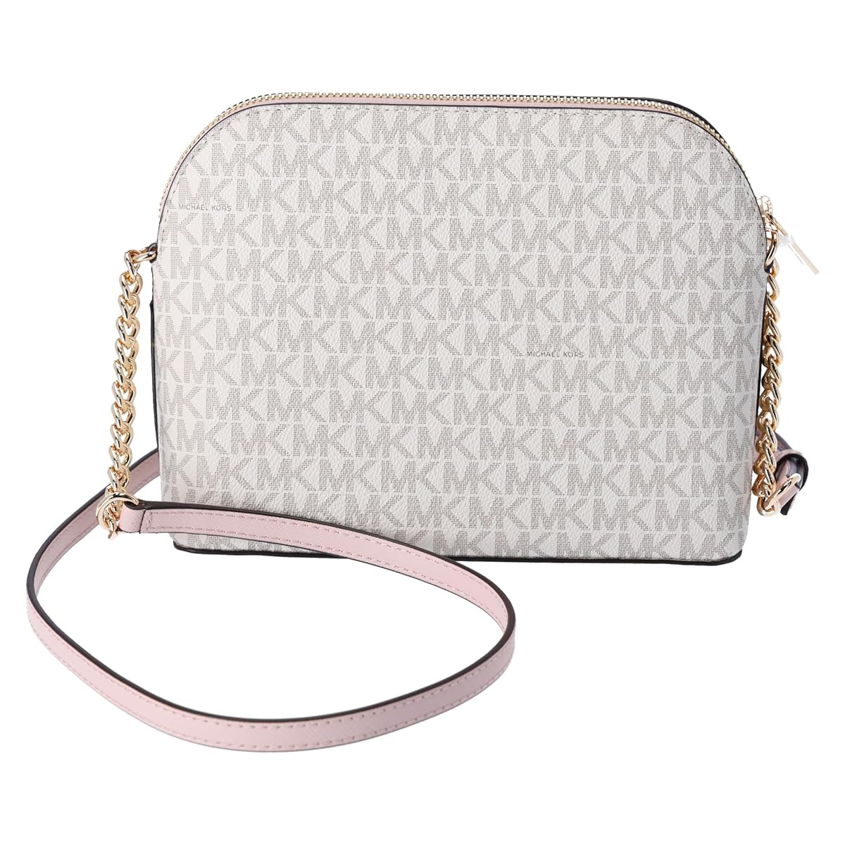 Michael Kors Jet Set Travel Medium Dome Crossbody in Signature Powder Blush Multi - Image 3