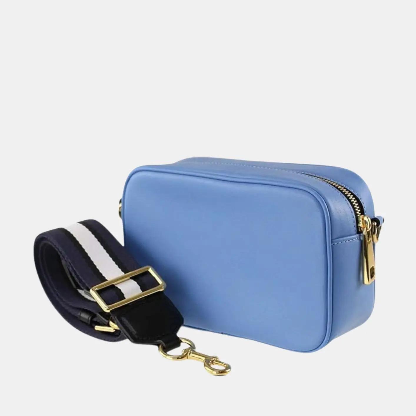 Marc Jacobs Flash Leather Crossbody Bag In Aquaria - Adjustable Crossbody Strap, Inside Zip Pocket, Canvas - Image 3