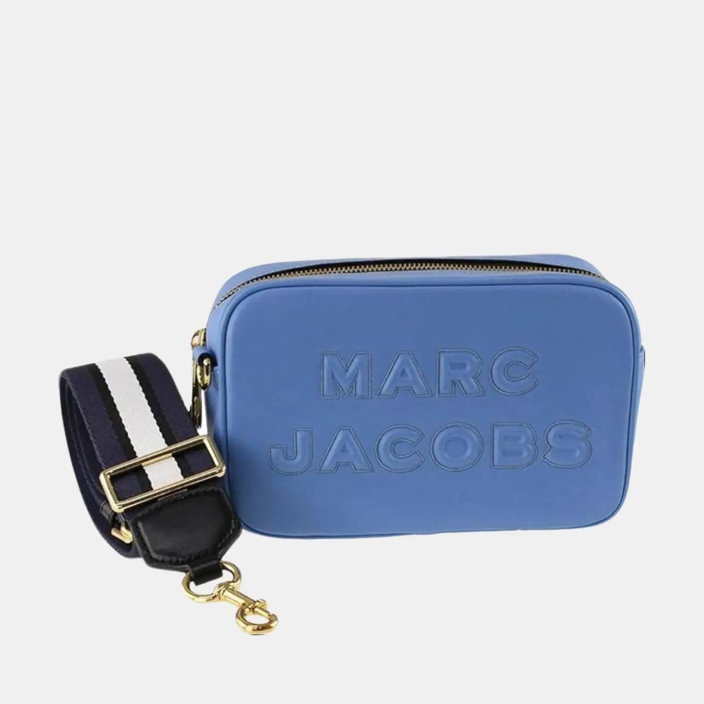 Marc Jacobs Flash Leather Crossbody Bag In Aquaria - Adjustable Crossbody Strap, Inside Zip Pocket, Canvas
