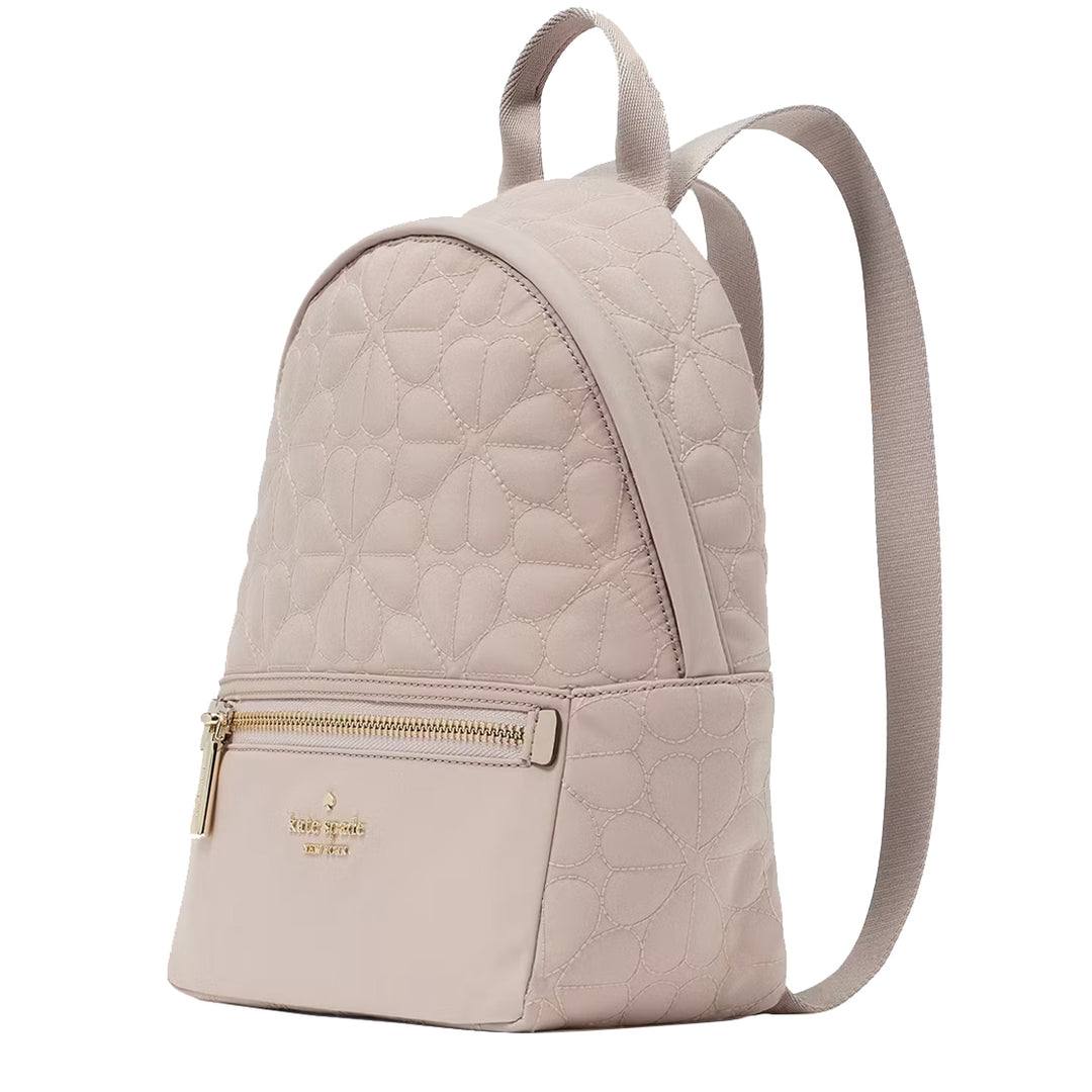 Kate Spade Spade Flower Quilted Fabric Small Backpack Bag in Cozy Grey KK158 - Image 3