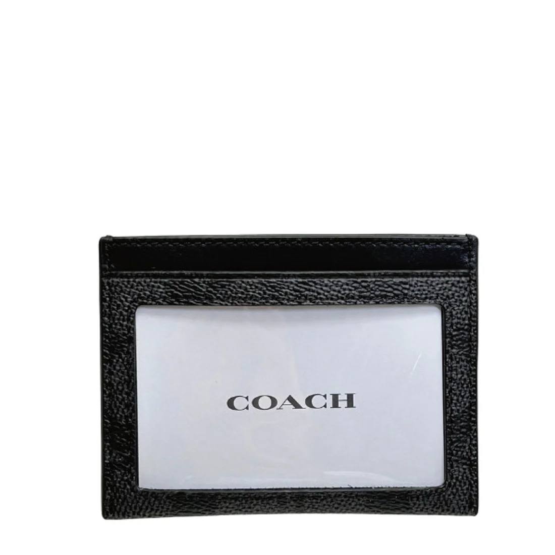 Coach Boxed Card Case And Belt Set In Signature Canvas Charcoal Black - Image 4