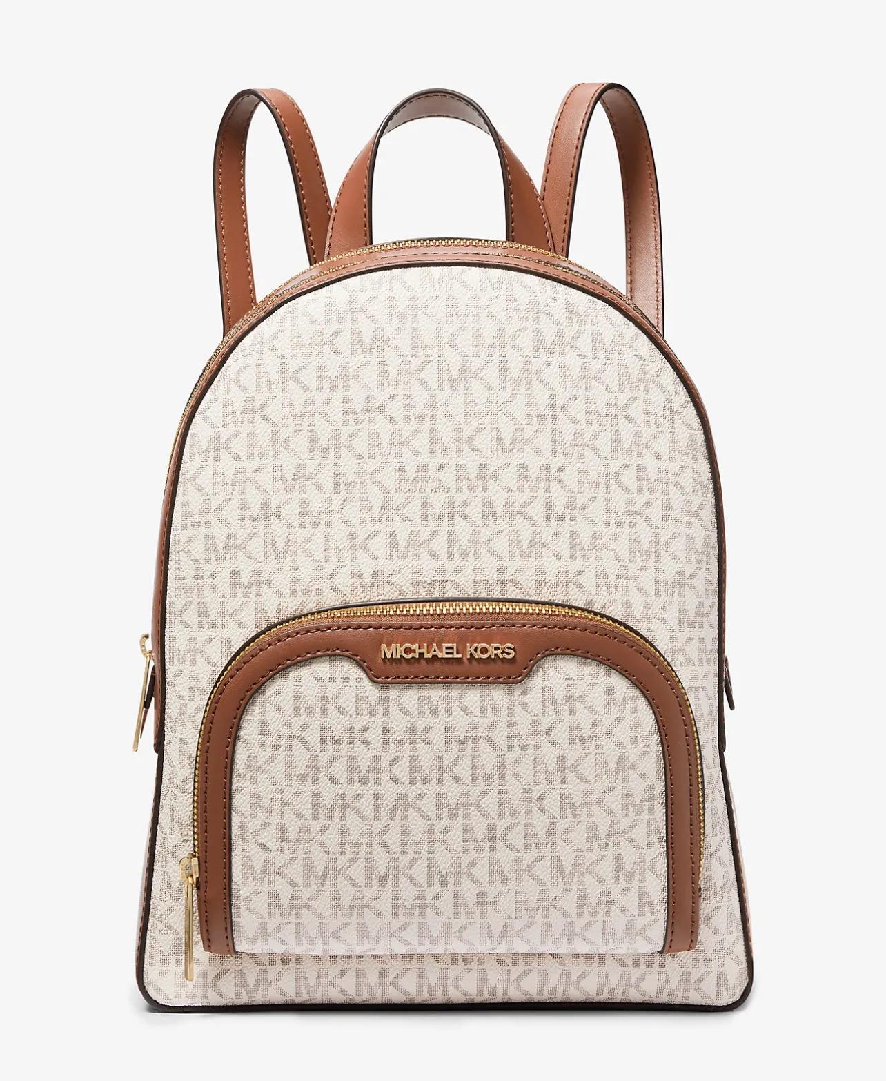 Michael Kors Jaycee Medium Backpack in Signature Vanilla