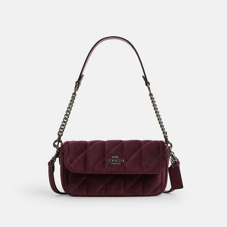 Coach Hailey Flap Crossbody in Velvet Burgundy