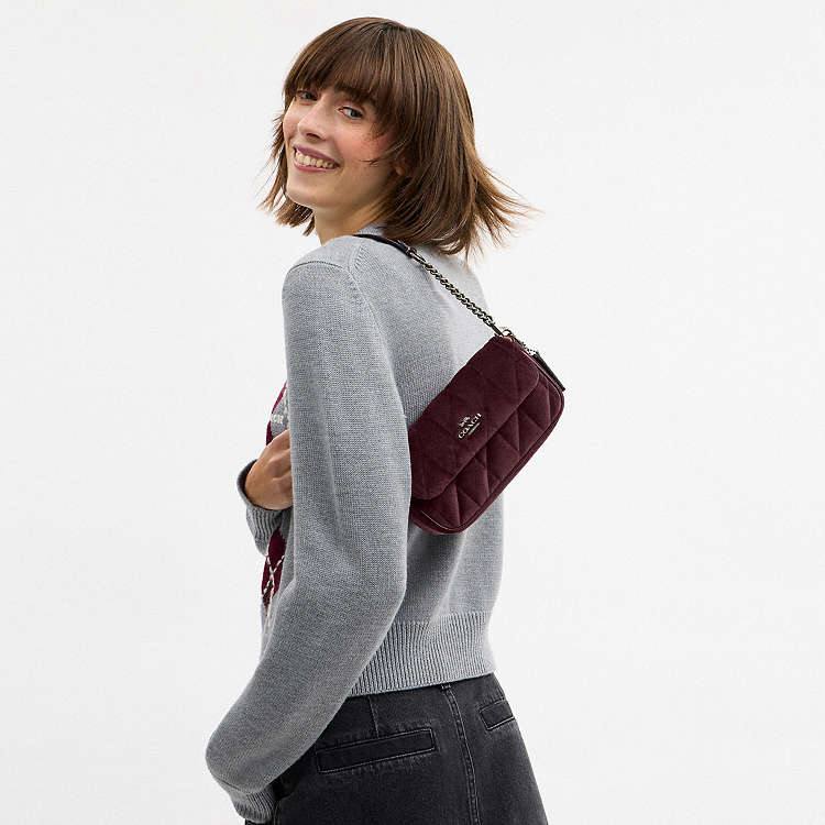 Coach Hailey Flap Crossbody in Velvet Burgundy - Image 3