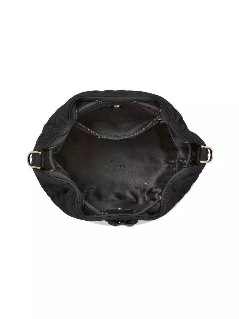 Kate Spade Spade Flower Quilted Fabric Bucket Bag in Black - Image 4